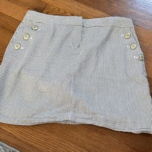 J.Crew Women's Seersucker Miniskirt- Blue and White Striped